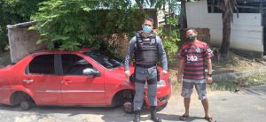 Polícia Militar recupera veículo furtado  no Educandos