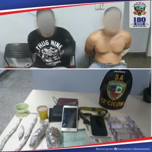 Imagem da notícia - Polícia Militar detém dupla com drogas, celulares e dinheiro na zona centro-sul