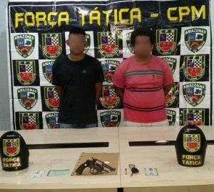 Imagem da notícia - Polícia Militar, através da Força Tática, detém infratores com arma de fogo e recupera veículo na zona leste de Manaus