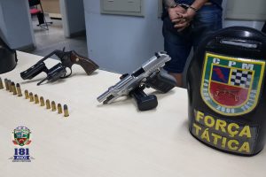 Imagem da notícia - Força Tática da Polícia Militar detém homens com armas de fogo na zona oeste de Manaus