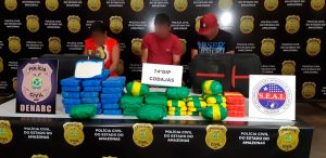 Imagem da notícia - Operação Banzeiro prende três e apreende 50 quilos de cocaína em Manacapuru