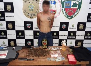 Imagem da notícia - 9º Batalhão de Polícia Militar de Manacapuru detém suspeito de tráfico de entorpecentes