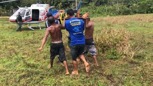 Imagem da notícia - Helicóptero da SSP resgata homem picado por cobra em comunidade rural de Manaus