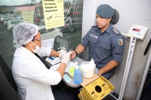 Imagem da notícia - Campanha PM Sangue Bom arrecada bolsas de sangue para pacientes do Hemoam