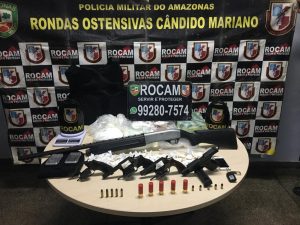 Imagem da notícia - Em Manaus, PM prende 25 pessoas e apreende 13 armas de fogo