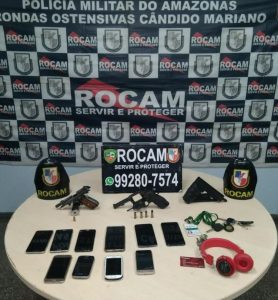 Imagem da notícia - Rocam apreende armas e munições, e recuperam veículo e celulares roubados