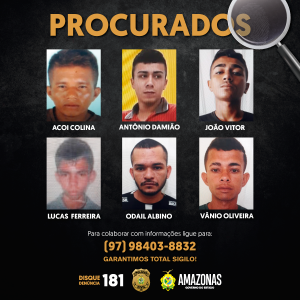 Imagem da notícia - PC pede o apoio da população para localizar seis fugitivos de Ipixuna