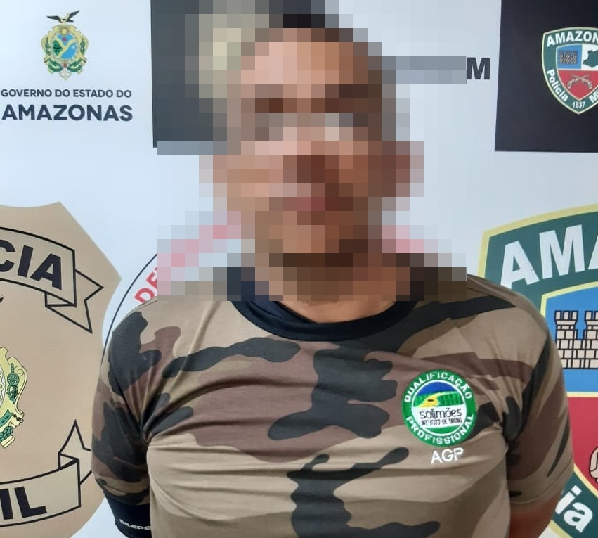 Homem preso com com revólver e munições.