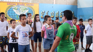 Imagem da notícia - Polícia Militar inicia projeto “Escoteiro Pacificador” com crianças de escola pública