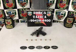 Imagem da notícia - Polícia Militar prende suspeito com arma de fogo na Betânia