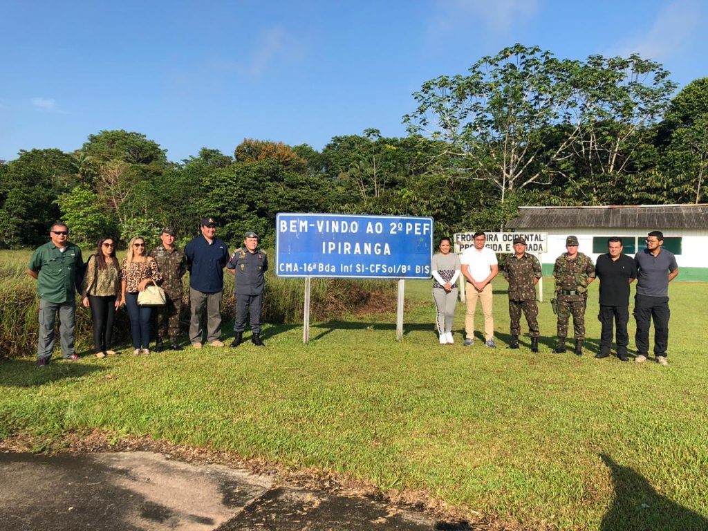 Governador Wilson Lima em visita ao 2⁰ Pelotão de Fronteira (PEF) do Exército, em Ipiranga.