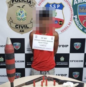 Imagem da notícia - PC prende homem denunciado por porte ilegal de arma de fogo