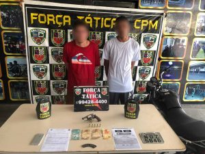 Imagem da notícia - PM detém dupla por roubo, porte Ilegal de arma de fogo e receptação