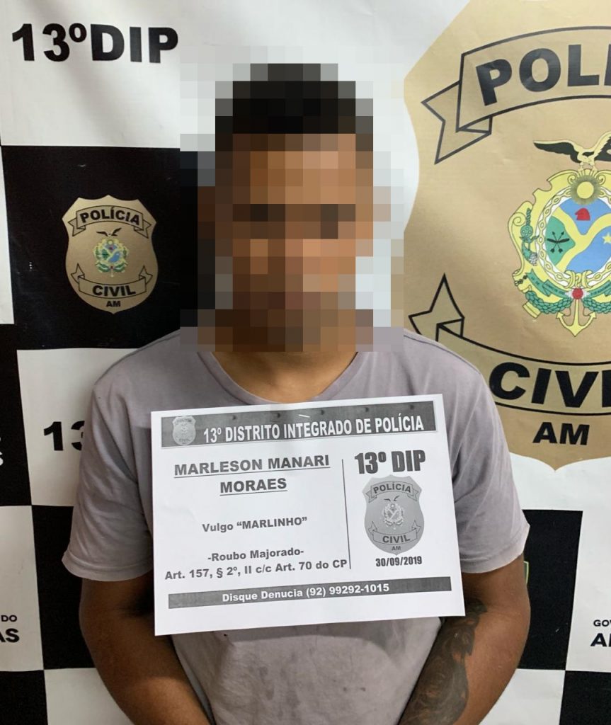  Marleson foi indiciado por roubo majorado (FOTOS: Divulgação/PC-AM)