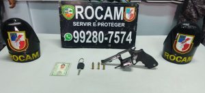 Imagem da notícia - Rocam detêm suspeito de porte ilegal de arma e adulteração de veículo