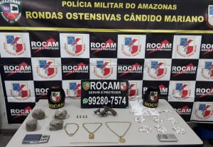 Imagem da notícia - PM apreende adolescente com arma de fogo, drogas e joias