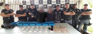 Imagem da notícia - Polícias Civil e Militar prendem trio com 19 porções de cocaína, em Pauini