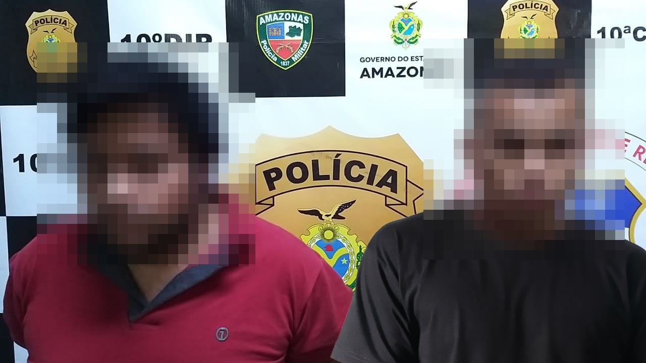 Em Manaus, PC prende dupla em flagrante no bairro Dom Pedro.