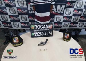 Imagem da notícia - Em Manaus, PM prende homem por porte ilegal de arma de fogo