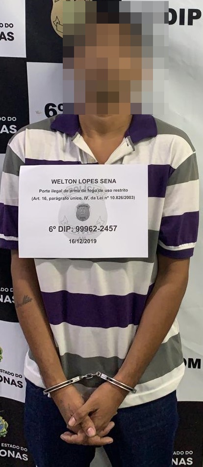 Preso: Welton Lopes Sena, de 26 anos.