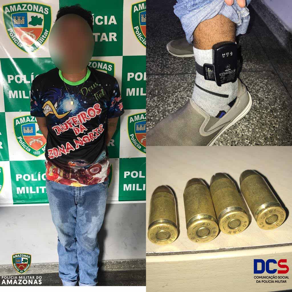 Polícia Militar detém homem em posse de munições na zona leste.