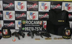 Imagem da notícia - PM apreende cinco armas e veículo roubado na zona sul