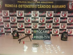 Imagem da notícia - Rocam detém suspeito com arma e drogas na zona norte