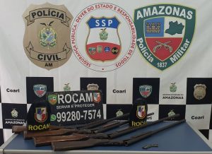 Imagem da notícia - Polícia Militar detém suspeitos de triplo homicídio no município Coari