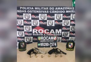 Imagem da notícia - Rocam detém homem em posse de armas de fogo na zona leste