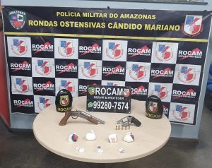 Imagem da notícia - Polícia Militar, por meio da Rocam, detém suspeitos com armas e drogas