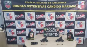 Imagem da notícia - Rocam detém dois suspeitos por porte ilegal de arma de fogo