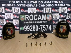 Imagem da notícia - Suspeito é detido com arma de fogo pela Rocam na zona norte