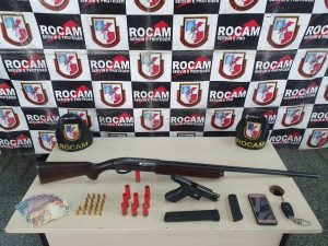 Imagem da notícia - Polícia Militar prende suspeito com arma de fogo durante operação