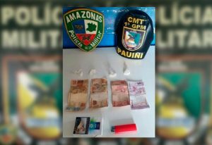 Imagem da notícia - PM detém homem suspeito de tráfico de drogas no município de Pauini