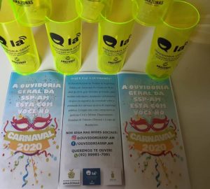 Imagem da notícia - Ouvidoria Geral da SSP-AM realiza ações de pesquisa e orientação no Sambódromo