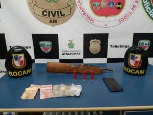 Imagem da notícia - PM detém um infrator por roubo em via pública no município tabatinga