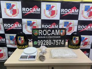 Imagem da notícia - Rocam detêm suspeito de tráfico de drogas no São Raimundo