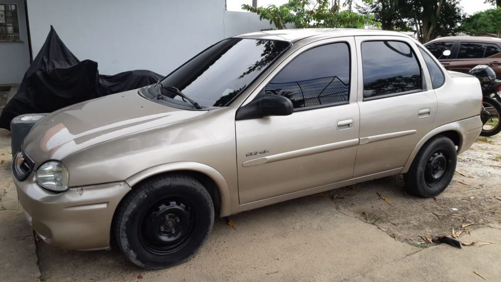 Veículo apreendido pela polícia.