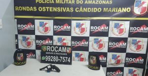 Imagem da notícia - Policiais militares da Rocam detêm suspeito com arma de fogo na zona sul