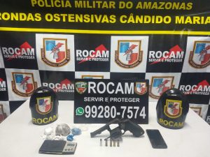 Imagem da notícia - Policiais Militares da Rocam detêm suspeito zona Sul