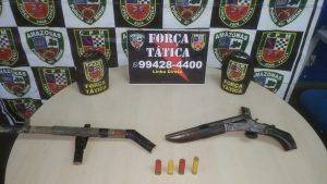 Imagem da notícia - Policiais militares da Força Tática apreendem armas de fogo e munições na zona oeste