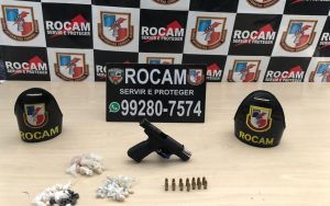 Imagem da notícia - Rocam apreende arma de fogo e granada de mão na zona norte