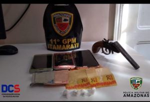 Imagem da notícia - Em Itamarati, dupla é presa por tráfico e posse ilegal de arma de fogo