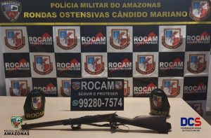 Imagem da notícia - Rocam detêm suspeito por porte ilegal de arma de fogo na zona norte