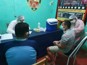 Imagem da notícia - Policiais militares da 1ª CIPM recebem vacina contra H1N1 em Eirunepé