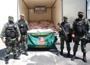 Imagem da notícia - Policiais apreendem 3,5 toneladas de pescado ilegal no lago do Paracuuba