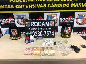 Imagem da notícia - Policiais militares da Rocam detém suspeito de tráfico na zona oeste
