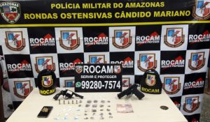 Imagem da notícia - Rocam prende dois homens com arma e drogas na zona oeste