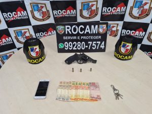 Imagem da notícia - Rocam detêm homem por porte ilegal de arma de fogo na zona leste