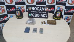 Imagem da notícia - Rocam detêm suspeito de tráfico de entorpecentes na zona leste